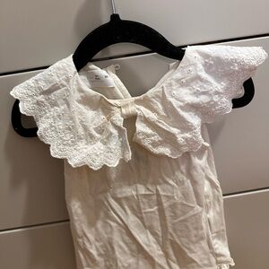 Zara Cream Lace Detail Top